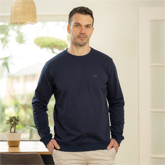 Lot de 2 sweats IDH Marine + gris chiné foncé - taille M