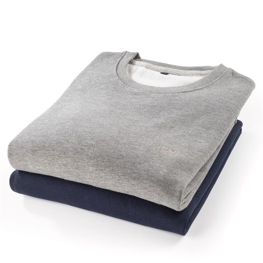 Lot de 2 sweats IDH Marine + gris chiné foncé - taille M