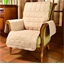 Protège fauteuil matelassé beige / Protège canapé matelassé 2 ou 3 places beige