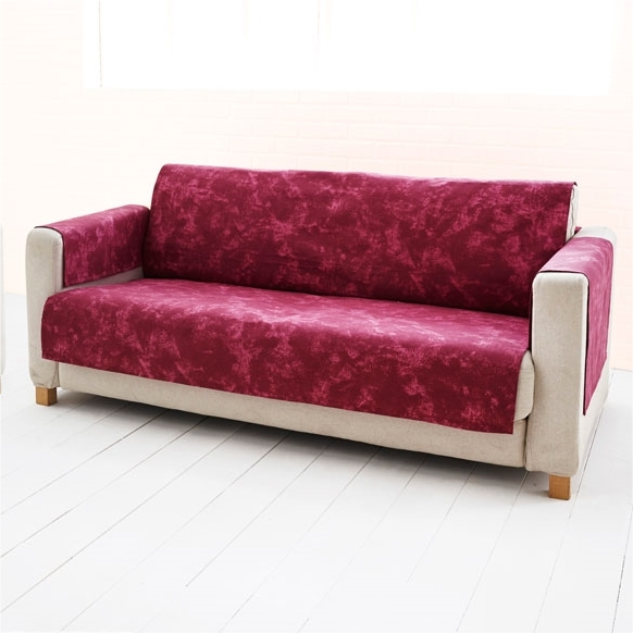 Housse canapé d'angle L 3+2 places BOROFONE - polyester marron, 2 sièges 140–185 cm / 3 sièges 190–225 cm - Maison