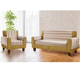 Housse fauteuil Rayures bordeaux - 1 place