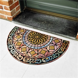Tapis demi-lune vitraux