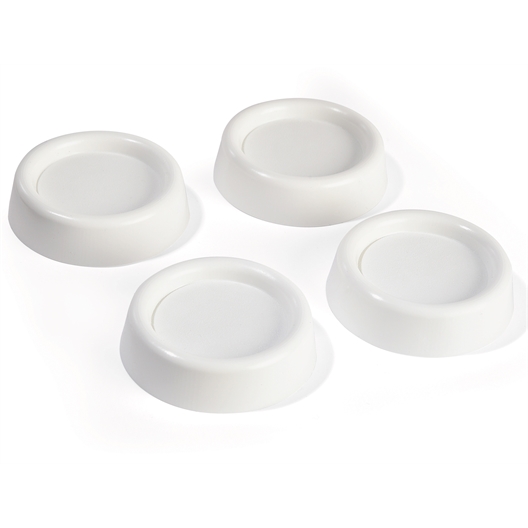 Lot De 4 Patins Anti-vibrations En Aluminium Pour Ampli Ou Enceintes - Avec Anneaux Caoutchouc Amovibles