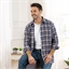 Chemise flanelle bleu